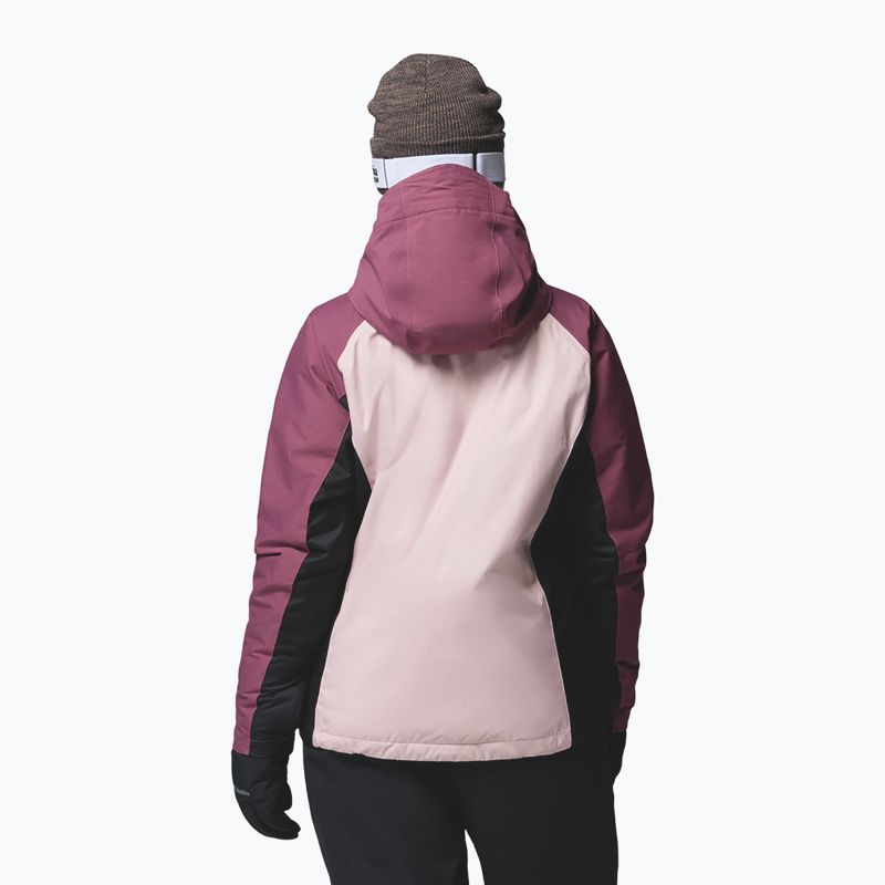 Women's ski jacket Columbia Snowy Summit Ins mineral pink/black/antique mauve x dye 3