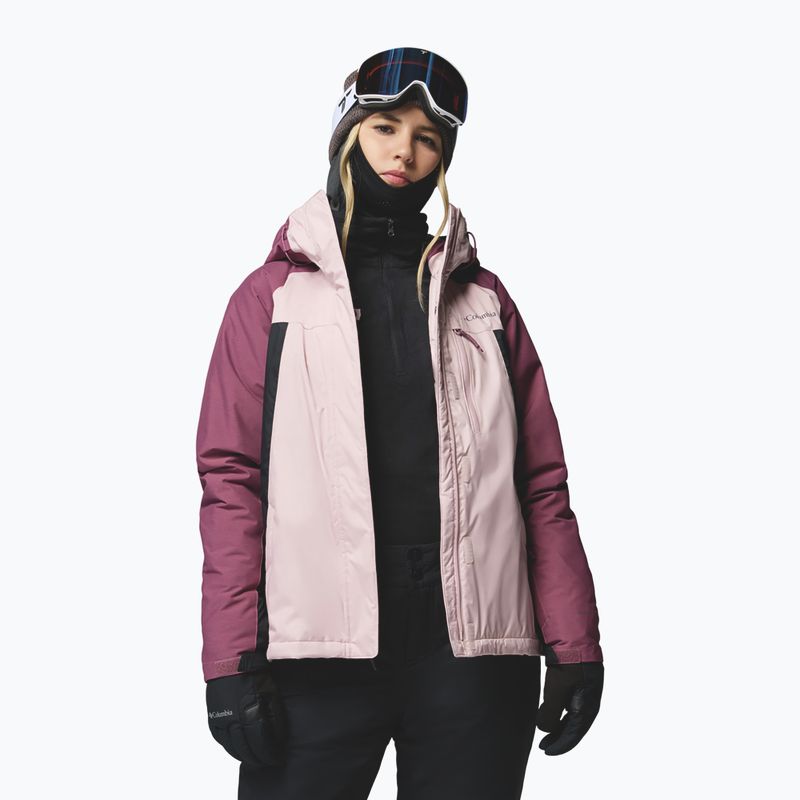 Women's ski jacket Columbia Snowy Summit Ins mineral pink/black/antique mauve x dye 4