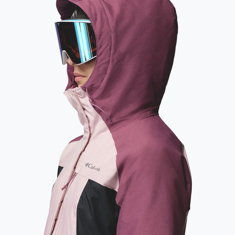 Women's ski jacket Columbia Snowy Summit Ins mineral pink/black/antique mauve x dye 7