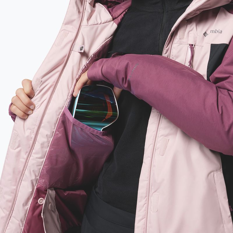 Women's ski jacket Columbia Snowy Summit Ins mineral pink/black/antique mauve x dye 8