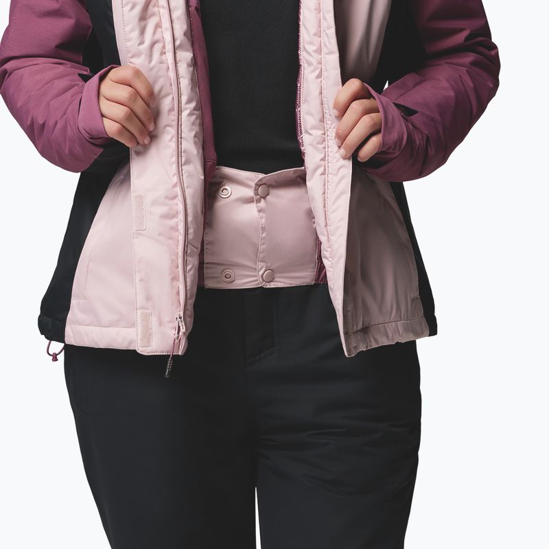 Women's ski jacket Columbia Snowy Summit Ins mineral pink/black/antique mauve x dye 9