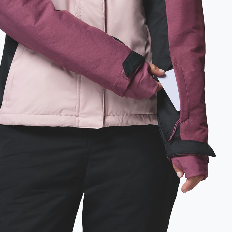 Women's ski jacket Columbia Snowy Summit Ins mineral pink/black/antique mauve x dye 10