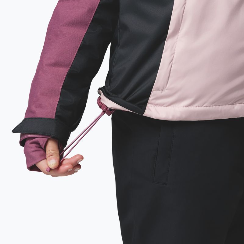 Women's ski jacket Columbia Snowy Summit Ins mineral pink/black/antique mauve x dye 11