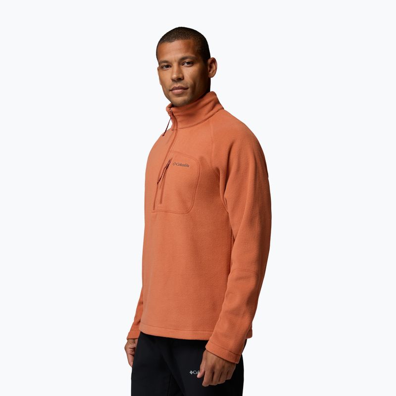 Men's fleece sweatshirt Columbia Fast Trek III Half Zip Teak Brown 4