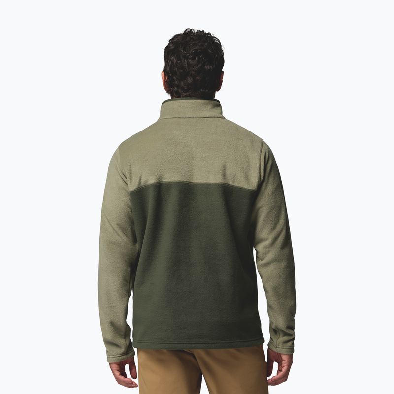 Men's fleece sweatshirt Columbia Steens Mountain Half Snap II stone green/greenscape 3