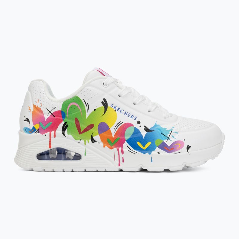 Women's shoes SKECHERS Uno Open Your Heart white 2
