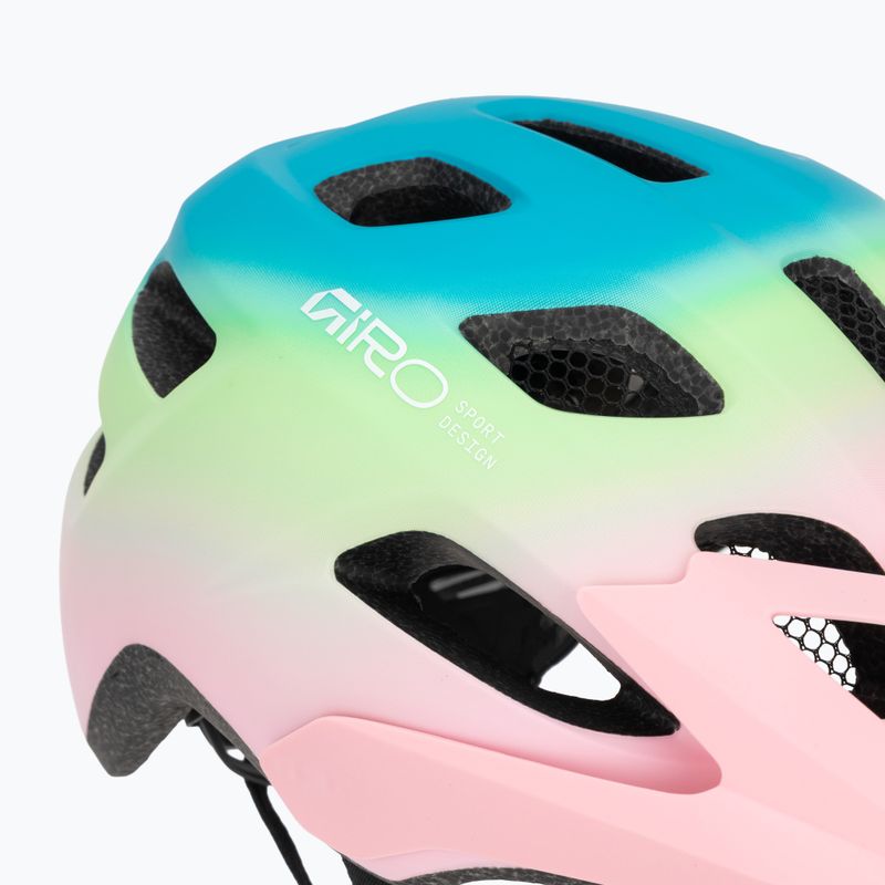 Children's bike helmet Giro Tremor Child JR matte light pink/green fade 7