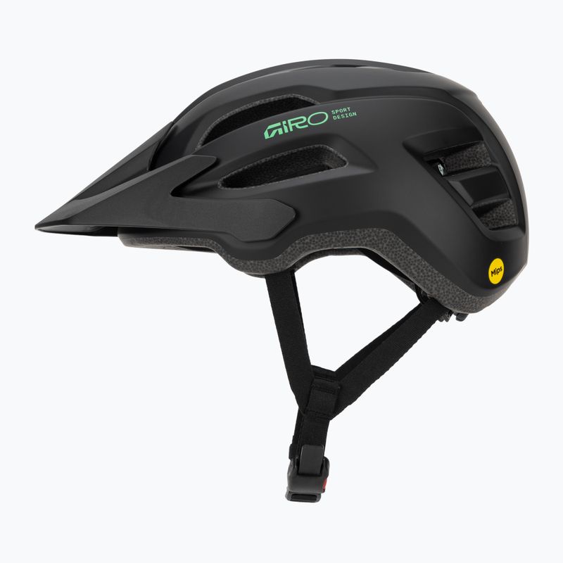 Children's bike helmet Giro Fixture II MIPS matte black/vivid green 3