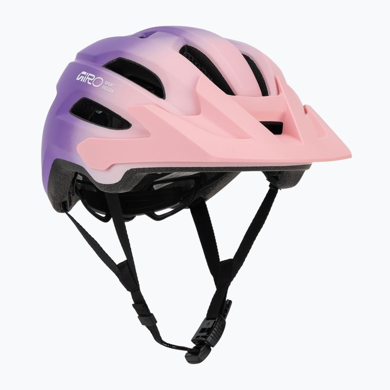 Children's bike helmet Giro Fixture II MIPS matte light pink/purple fade