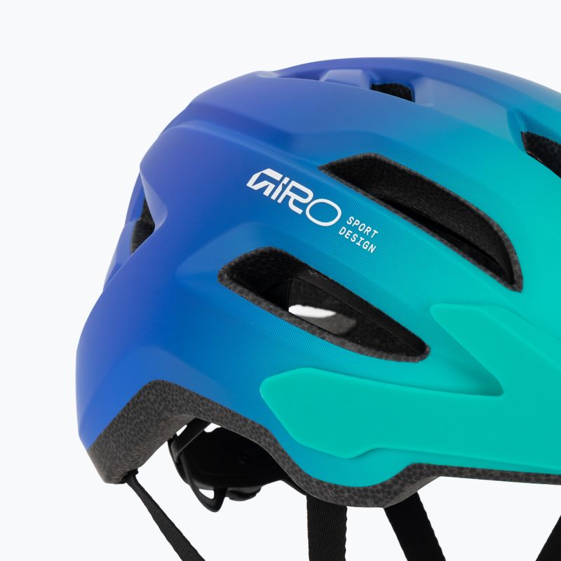 Children's bike helmet Giro Fixture II matte aqua green/blue jewel fade 7