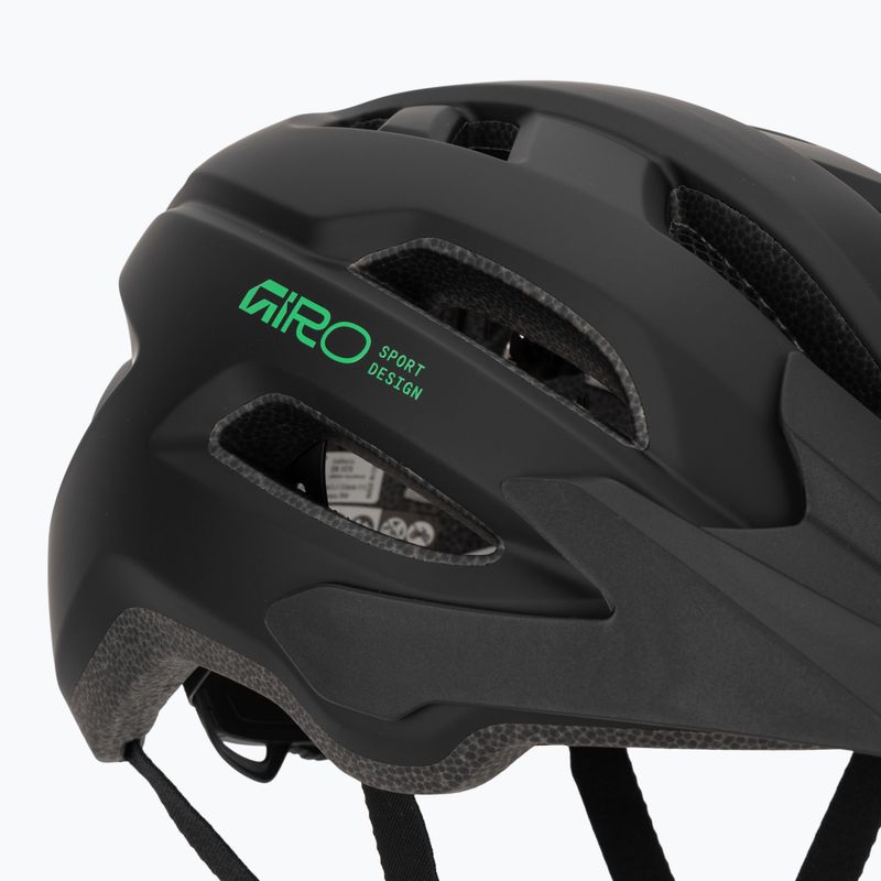 Children's bike helmet Giro Fixture II matte black/vivid green 7