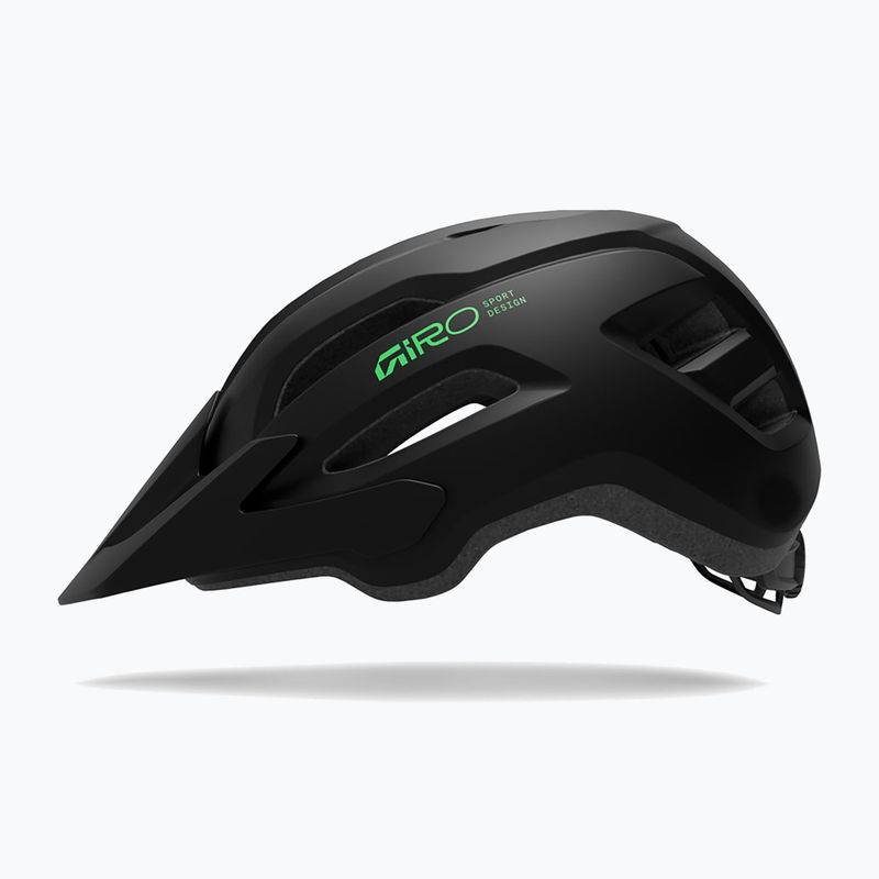 Children's bike helmet Giro Fixture II matte black/vivid green 2