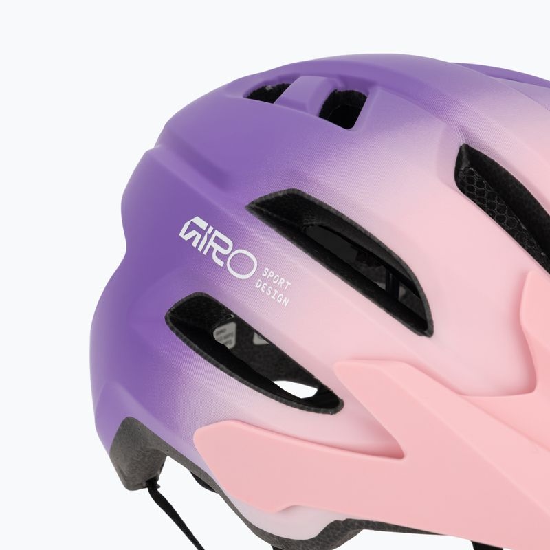 Children's bike helmet Giro Fixture II matte light pink/purple fade 8