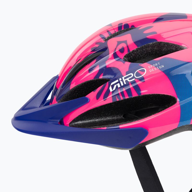 Children's bike helmet Giro Raze pink flowers 7