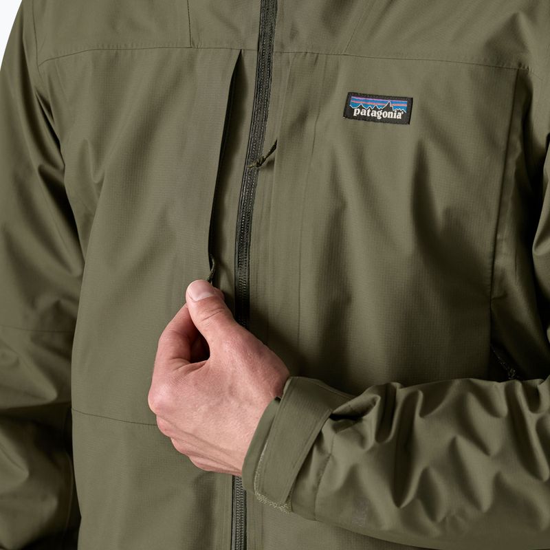 Men's rain jacket Patagonia Insulated Boulder Fork Rain basin green 6