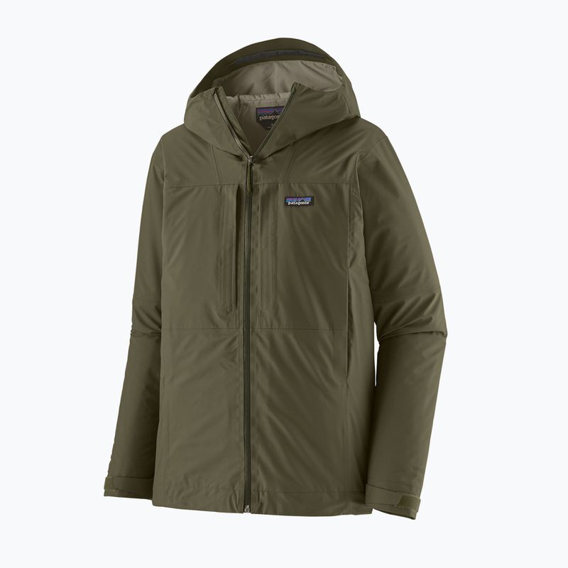 Men's rain jacket Patagonia Insulated Boulder Fork Rain basin green 8