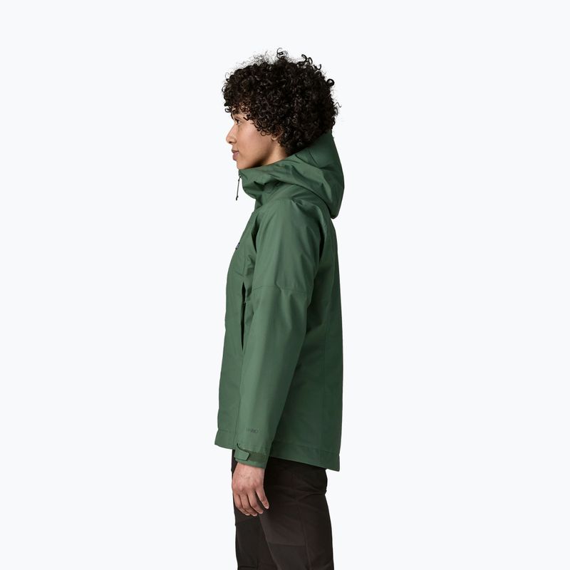 Women's rain jacket Patagonia Insulated Boulder Fork Rain canopy green 3