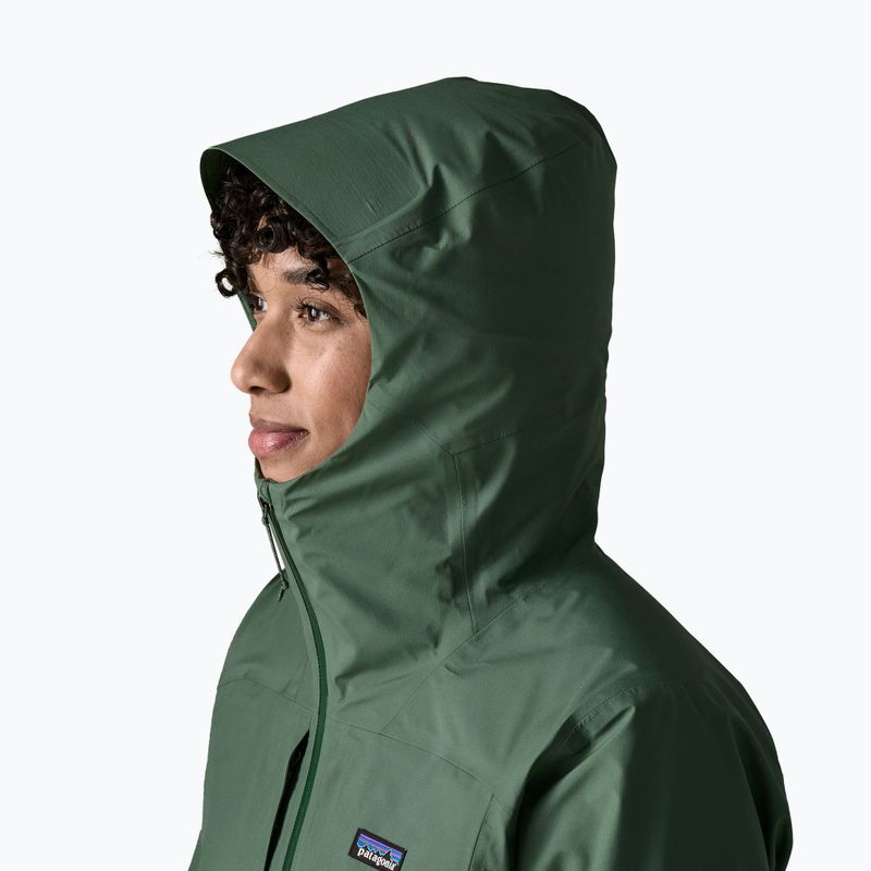 Women's rain jacket Patagonia Insulated Boulder Fork Rain canopy green 4
