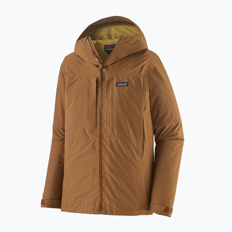 Men's rain jacket Patagonia Insulated Boulder Fork Rain deer brown 2