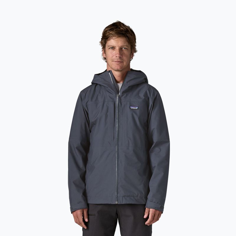 Men's rain jacket Patagonia Insulated Boulder Fork Rain smolder blue