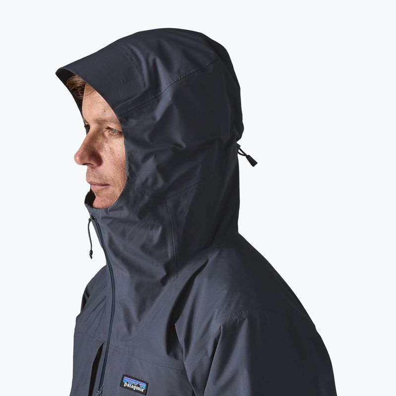 Men's rain jacket Patagonia Insulated Boulder Fork Rain smolder blue 4
