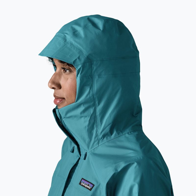 Women's rain jacket Patagonia Torrentshell 3L Rain glacial glue 4