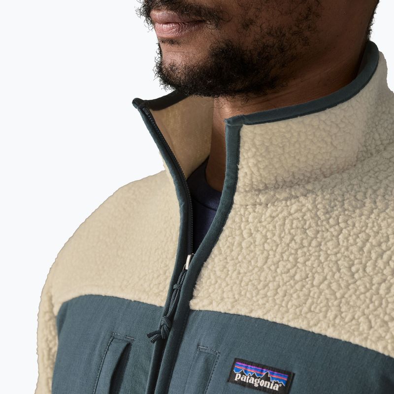 Men's fleece sweatshirt Patagonia Retro Pile Patch pelican 4