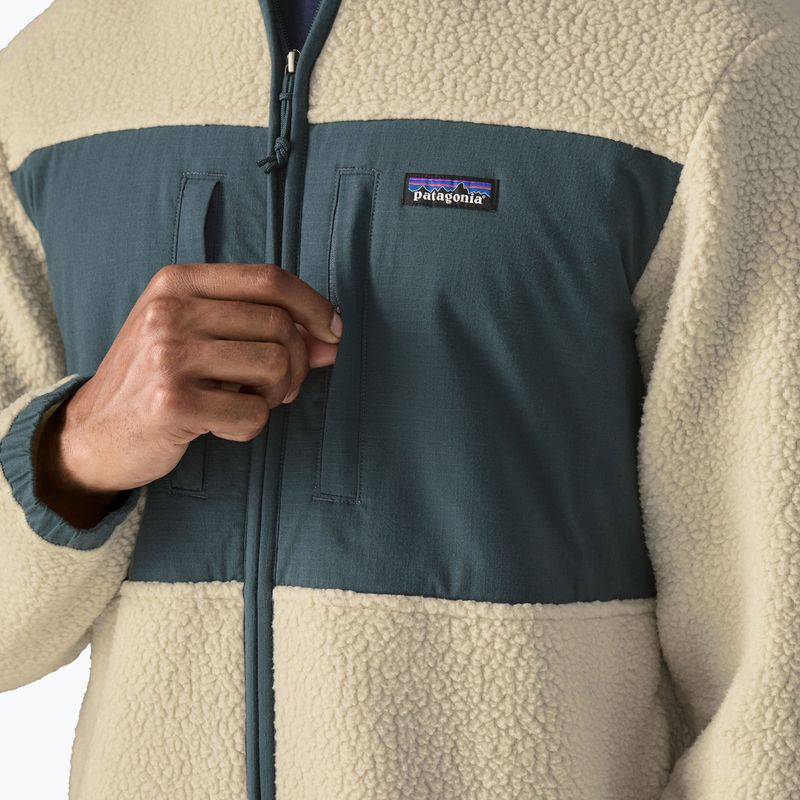 Men's fleece sweatshirt Patagonia Retro Pile Patch pelican 5