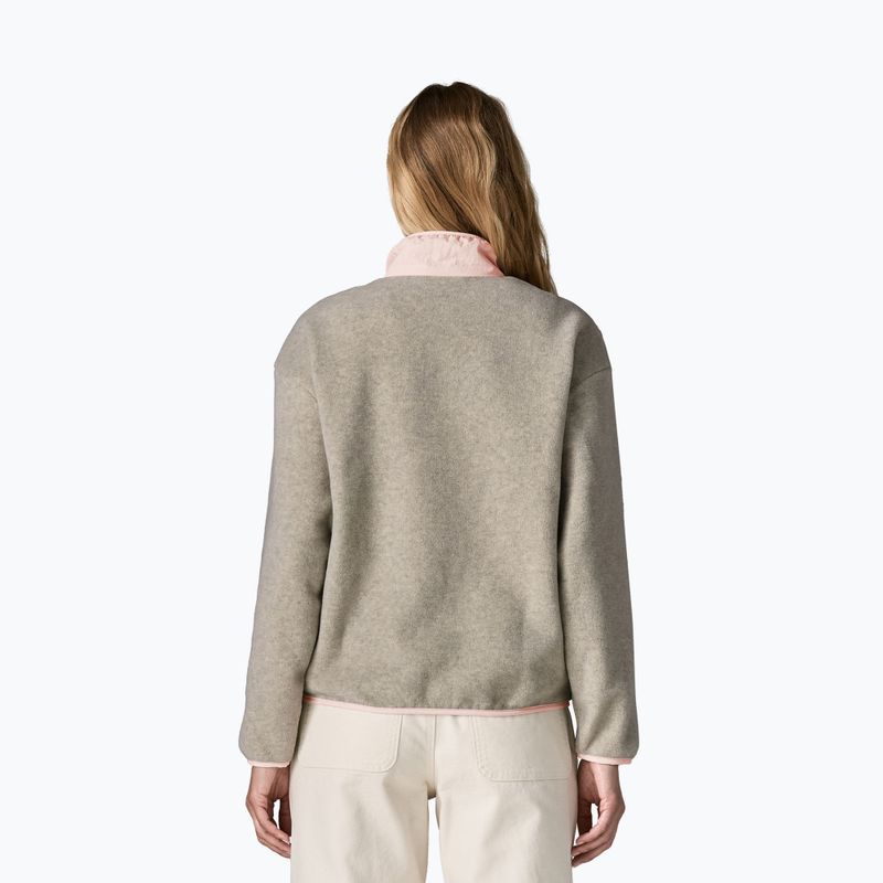 Women's fleece sweatshirt Patagonia Synchilla oatmeal heather w/pink frost 2