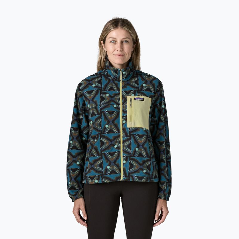 Women's fleece sweatshirt Patagonia Micro D Patch Pocket deep freeze: black