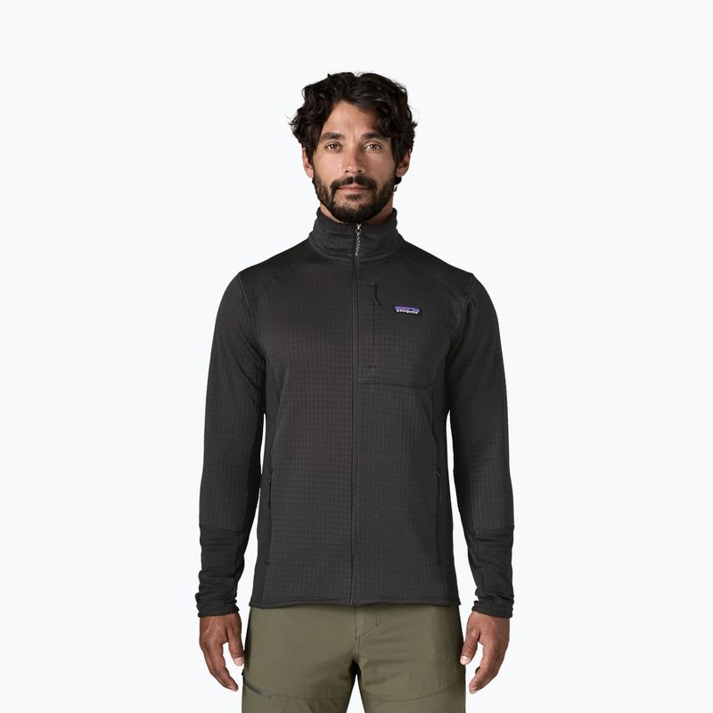 Men's fleece sweatshirt Patagonia R1 black w/black