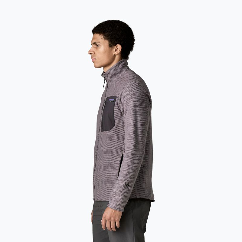 Men's fleece sweatshirt Patagonia R1 Air may grey 3