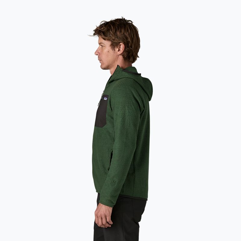 Men's trekking sweatshirt Patagonia R1 Air Full-Zip Hoody treeline green 3