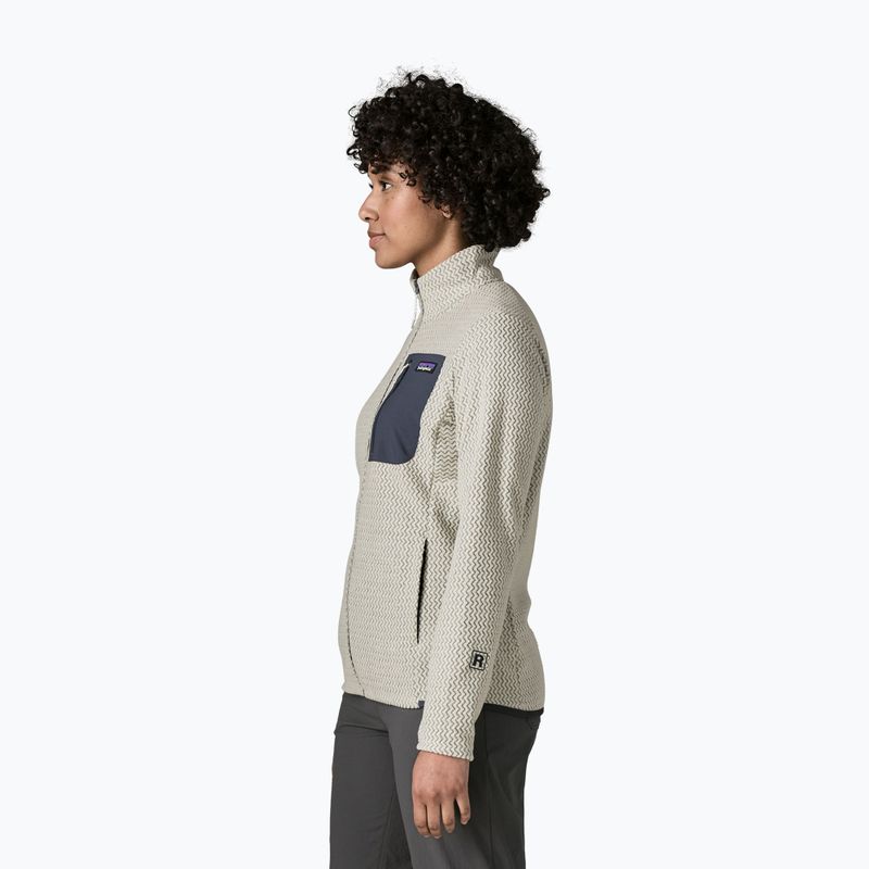 Women's fleece sweatshirt Patagonia R1 Air birch white 3