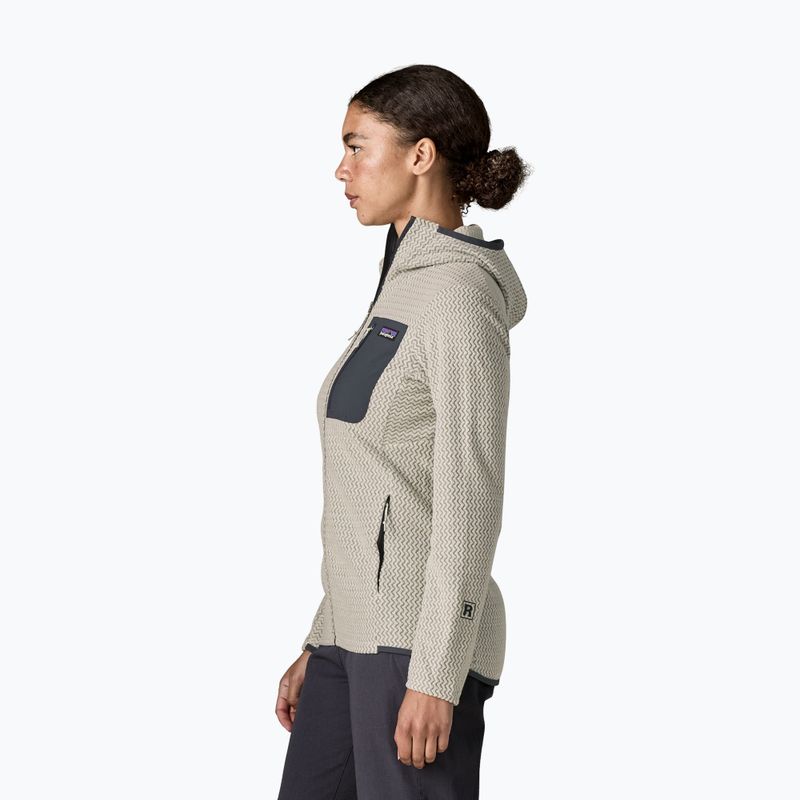 Women's fleece sweatshirt Patagonia R1 Air Full-Zip Hoody birch white 3