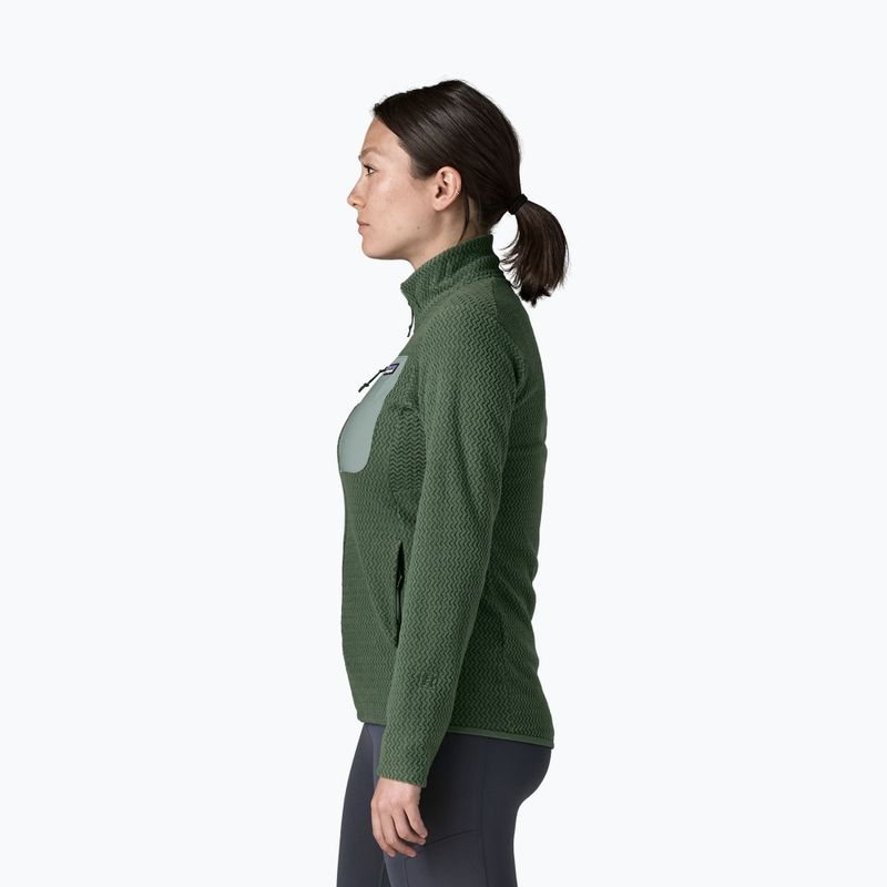Women's fleece sweatshirt Patagonia R1 Air canopy green 3