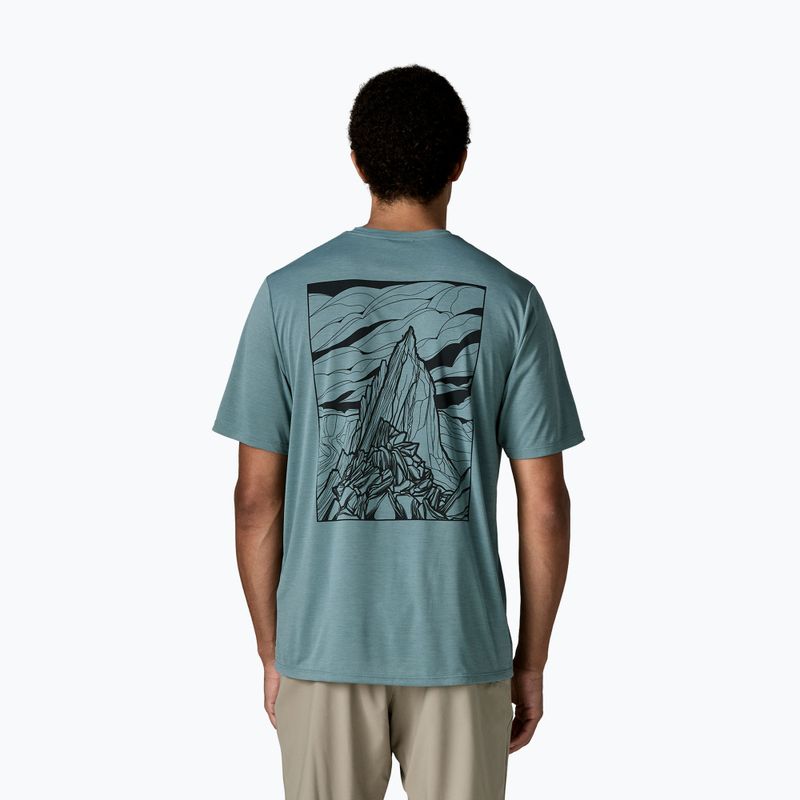 Men's T-shirt Patagonia Cap Cool Daily Cloud Crag blue sage - light blue sage x-dye 2