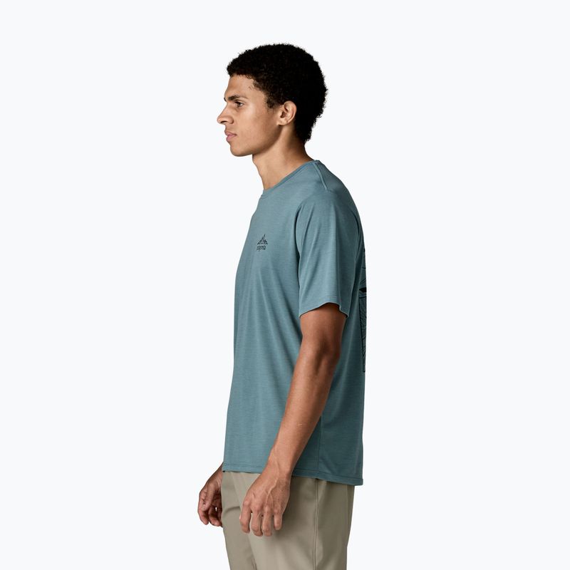 Men's T-shirt Patagonia Cap Cool Daily Cloud Crag blue sage - light blue sage x-dye 3