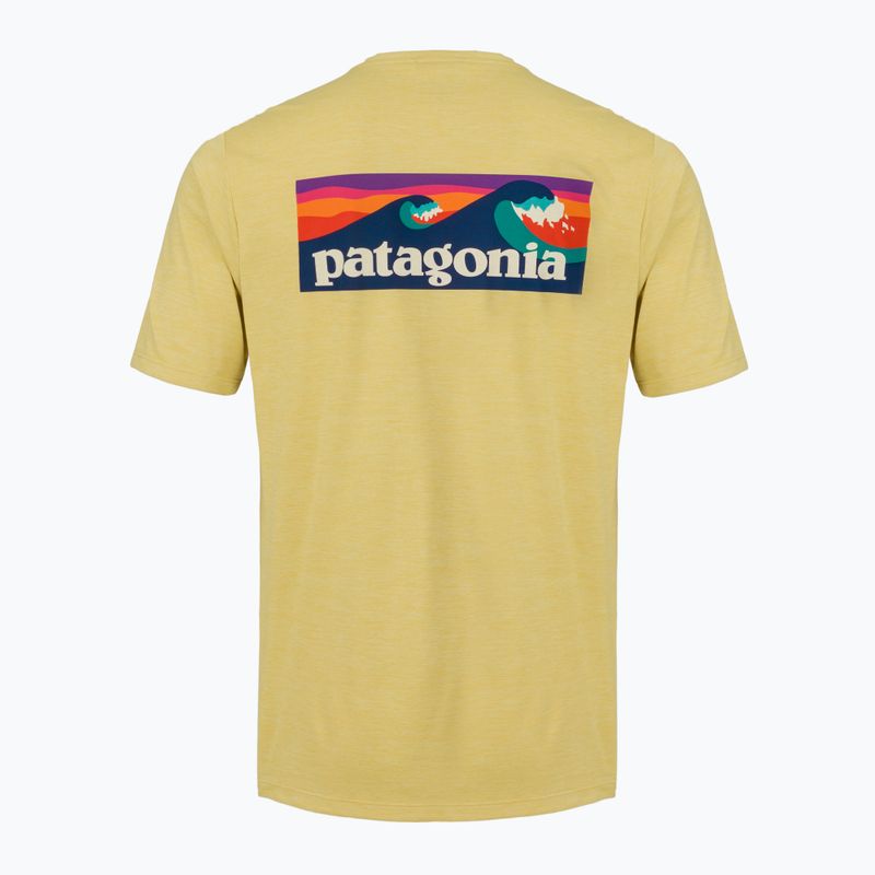 Men's T-shirt Patagonia Capilene Cool Daily Boardshort Logo limestone yellow - light limestone yellow x-dye 2