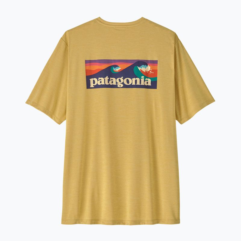 Men's T-shirt Patagonia Capilene Cool Daily Boardshort Logo limestone yellow - light limestone yellow x-dye 2