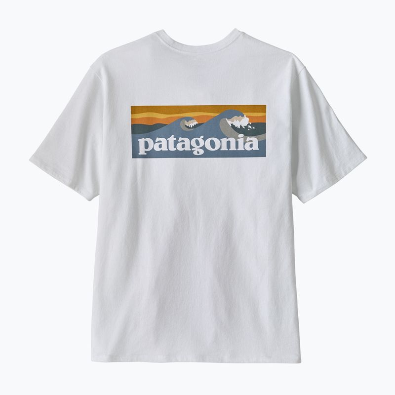 Men's T-shirt Patagonia Boardshort Logo Pocket Responsibili fiber white 2