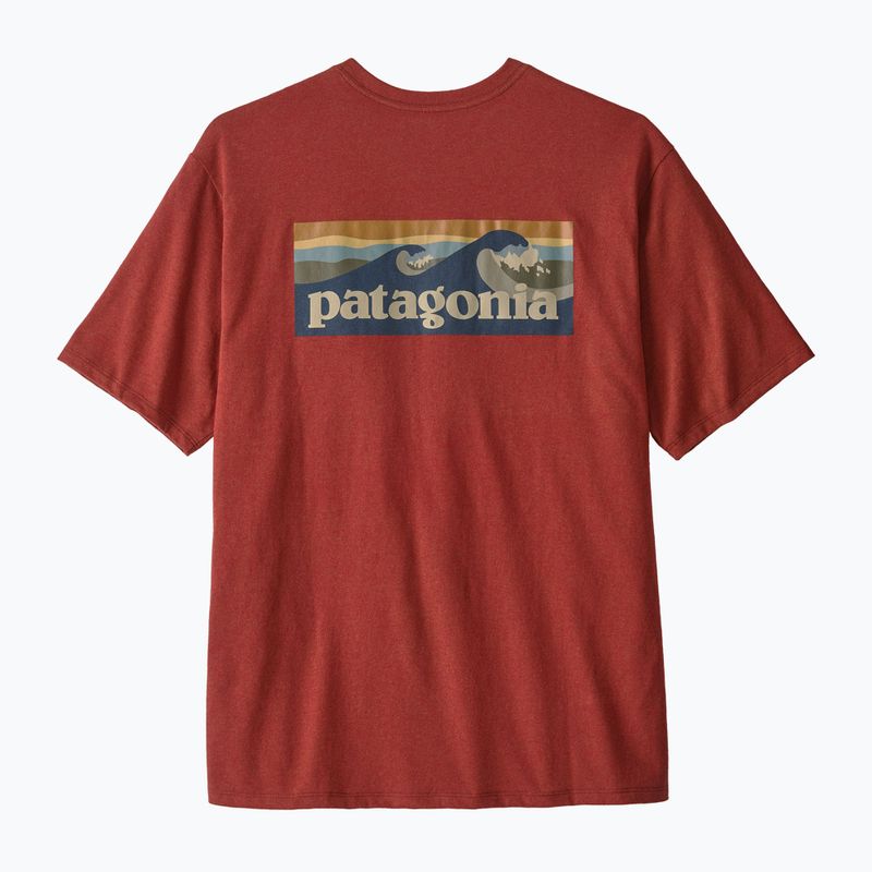 Men's T-shirt Patagonia Boardshort Logo Pocket Responsibili rusty red 2
