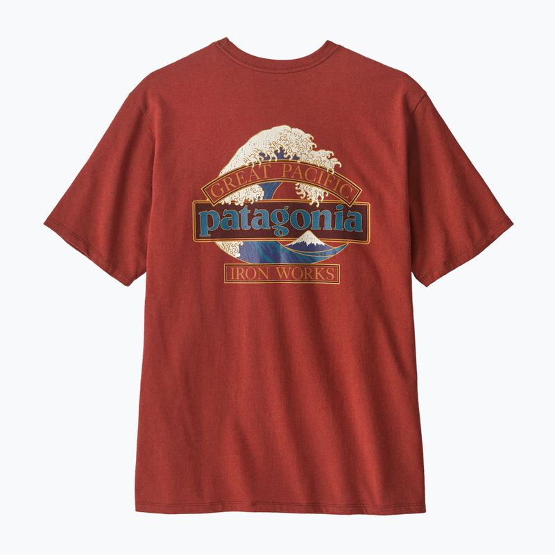 Men's T-shirt Patagonia Great Waves Responsibili-Tee rusty red 2