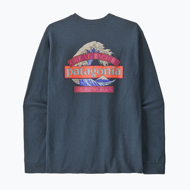 Men's longsleeve Patagonia Great Waves Responsibili-Tee LS summit blue 3