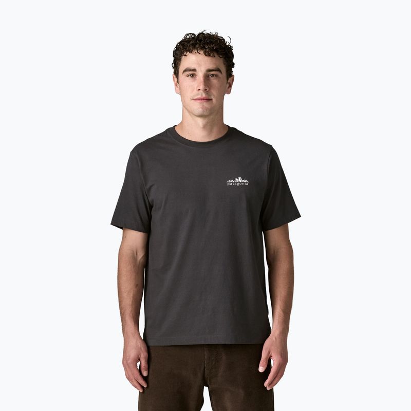 Men's T-shirt Patagonia Fitz Roy Foothills ink black