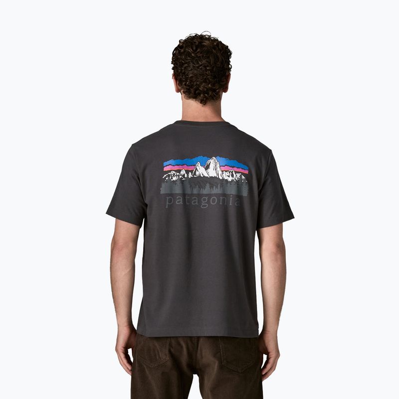 Men's T-shirt Patagonia Fitz Roy Foothills ink black 2