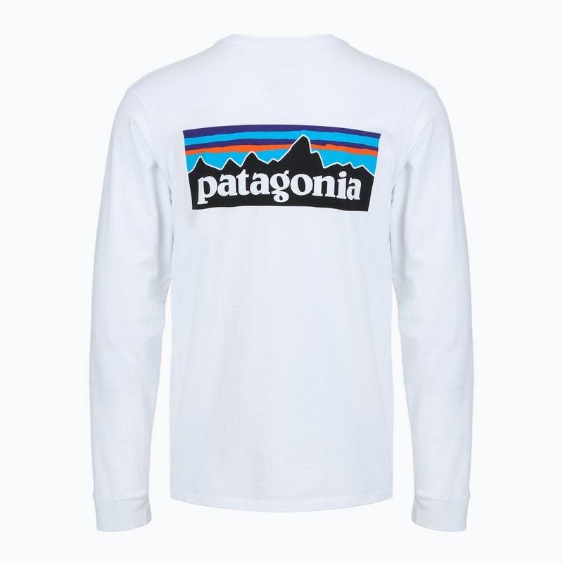 Men's longsleeve Patagonia P-6 Logo Responsibili fiber white 2
