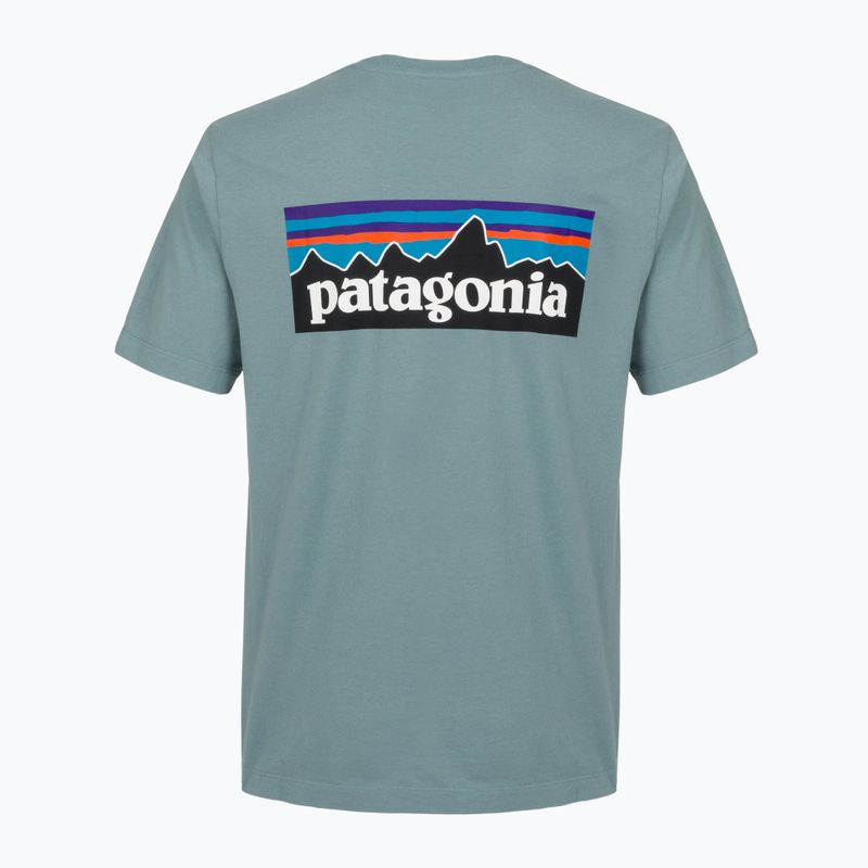Men's T-shirt Patagonia P-6 Logo blue sage 2