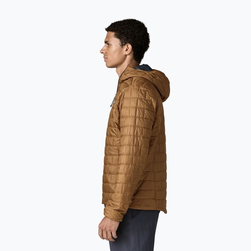 Men's insulated jacket Patagonia Nano Puff Hoody deer brown 3