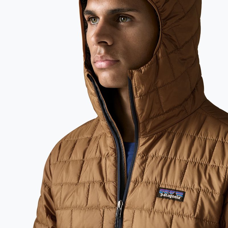 Men's insulated jacket Patagonia Nano Puff Hoody deer brown 5